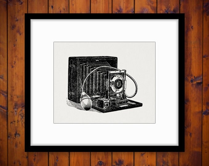 Printable Digital Antique Camera Download Illustration Graphic Image Vintage Clip Art Jpg Png Eps HQ 300dpi No.1338