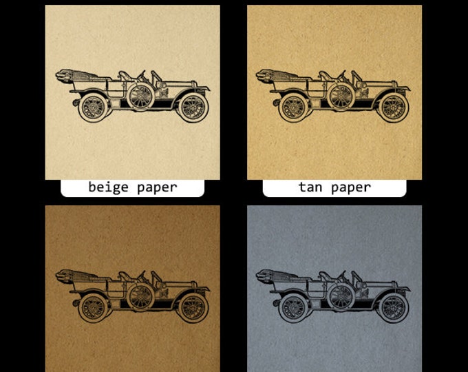 Digital Printable Old Car Graphic Automobile Image Download Vintage Clip Art Jpg Png Eps 18x18 HQ 300dpi No.3527