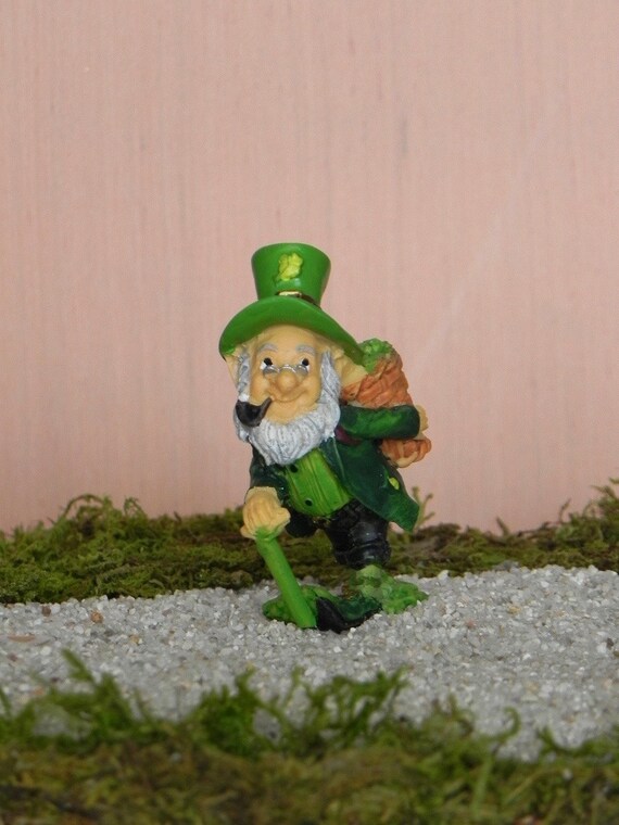 miniature leprechaun figurines