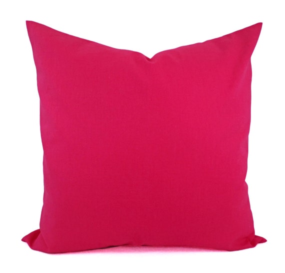 Solid Hot Pink Pillow Cover Hot Pink Pillow Cover Linen