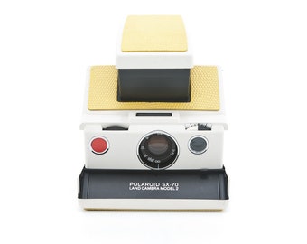 Polaroid SX-70 Land Camera Model 2 Alpha - New Yellow Crinkle Leather - Film Tested and Working