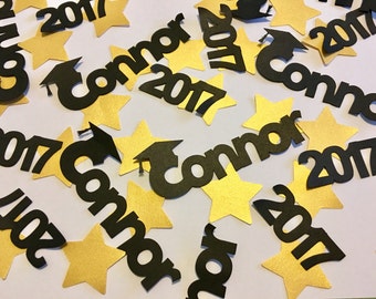 Personalized Name Graduation Confetti Name Confetti Table Scatter Graduation Party Decorations Class of 2017 Decor CUSTOM Name & Colors