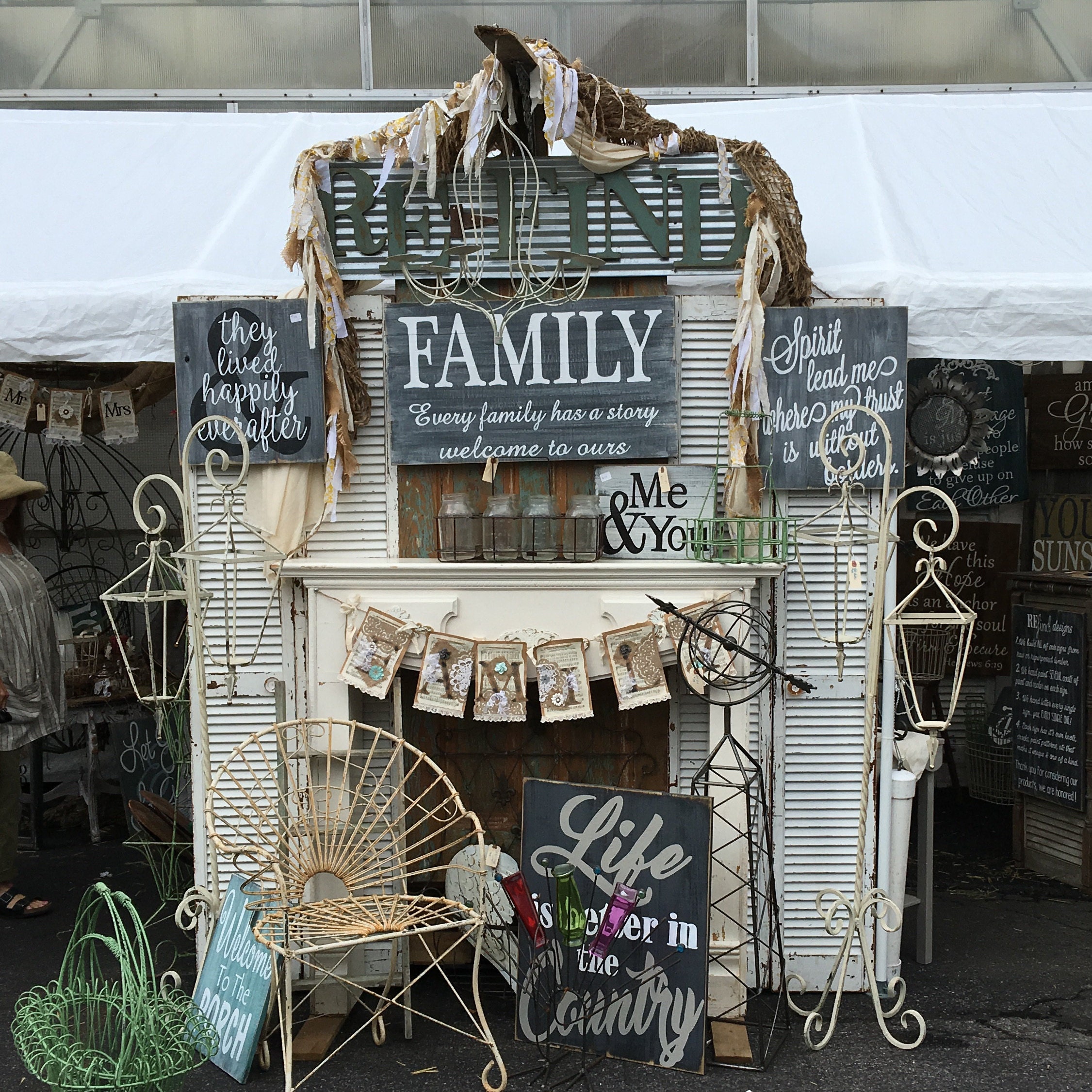 Hand painted distressed signs by REFINDdesigngals on Etsy