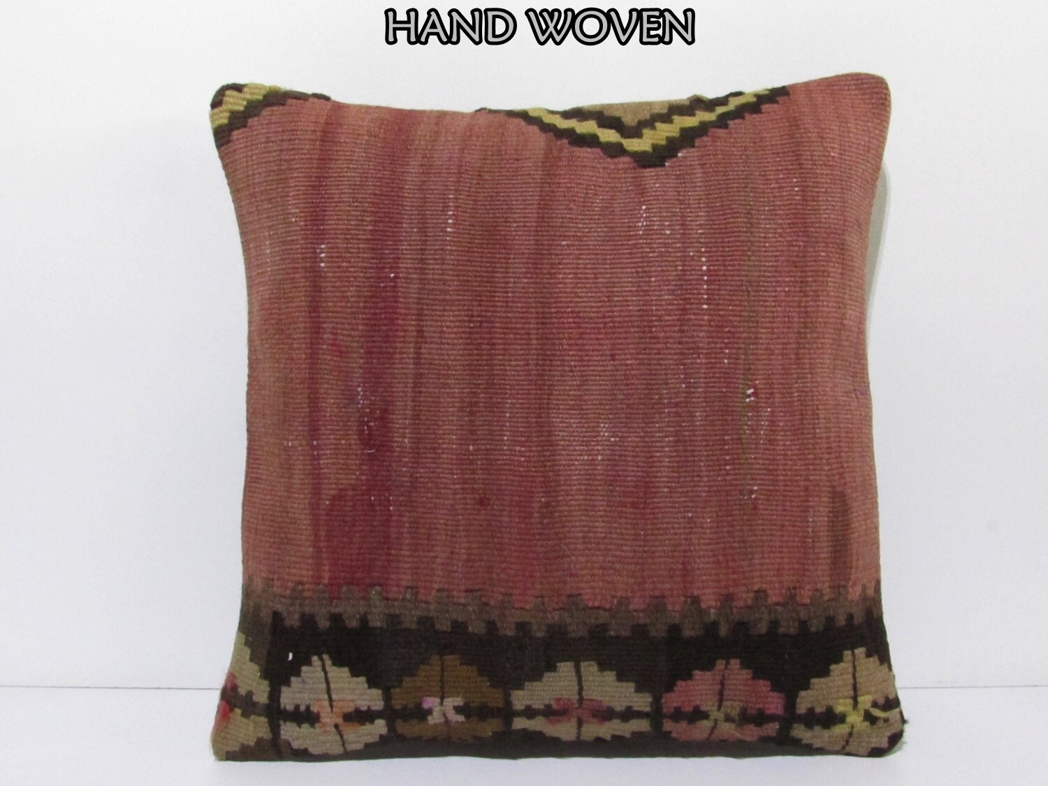 20x20 kilim pillow floral kilim cushion by DECOLICKILIMPILLOWS