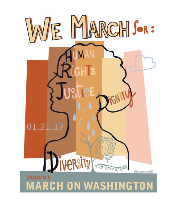 Items similar to Women's March on Washington Poster // Color Print 18