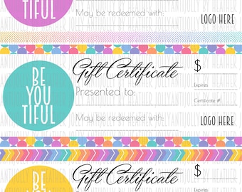 Retailer/Consultant Gift Certificates 8.5x11 - 3up *****Digital Files*****