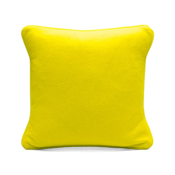 SCENERY LABEL Felt Pillow Yellow by SCENERYLABEL on Etsy