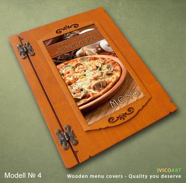 10 pieces custom restaurant menu covers Wood menu covers