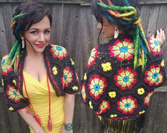 Crochet Granny Cocoon Cardigan Pattern - Kaleidoscope - NEW RELEASE SALE 25% off!