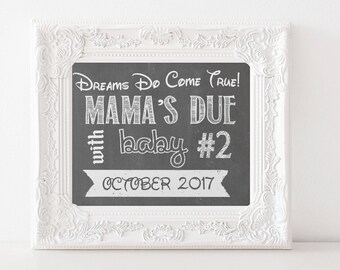 Printable Chalkboard Pregnancy Sign-Printable Pregnancy