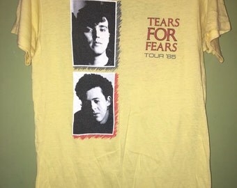 T-shirt Concert Tears For Fears Vintage - Unisexe, Personnalisable, Neuf Avec Ã©tiquettes, FabriquÃ© Aux USA