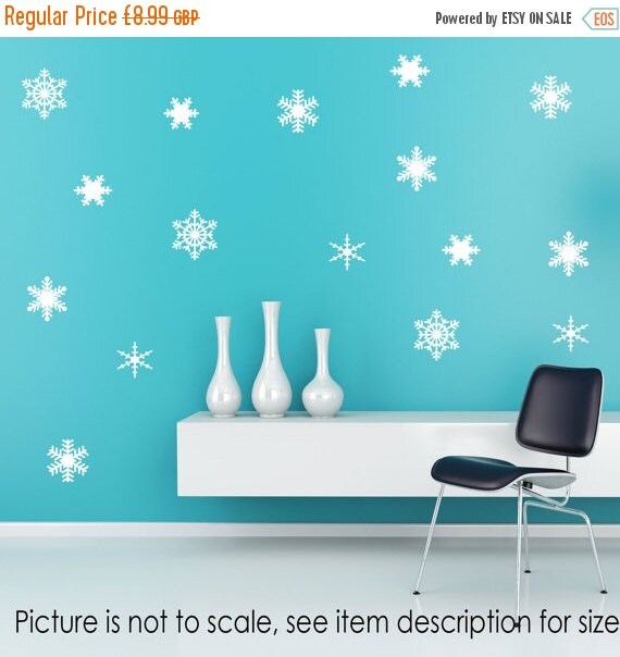 5 Discount 28 X Snowflake Wall Stickers Christmas wall by JRDecal