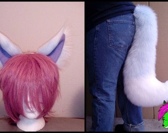 White-Tipped Fox Ears & Tail Set
