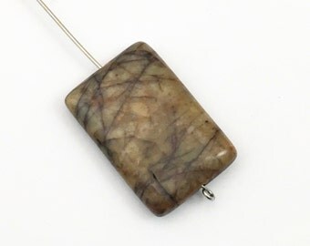 1 Picasso jasper stone bead / 20mm x 30mm #PP 132-3