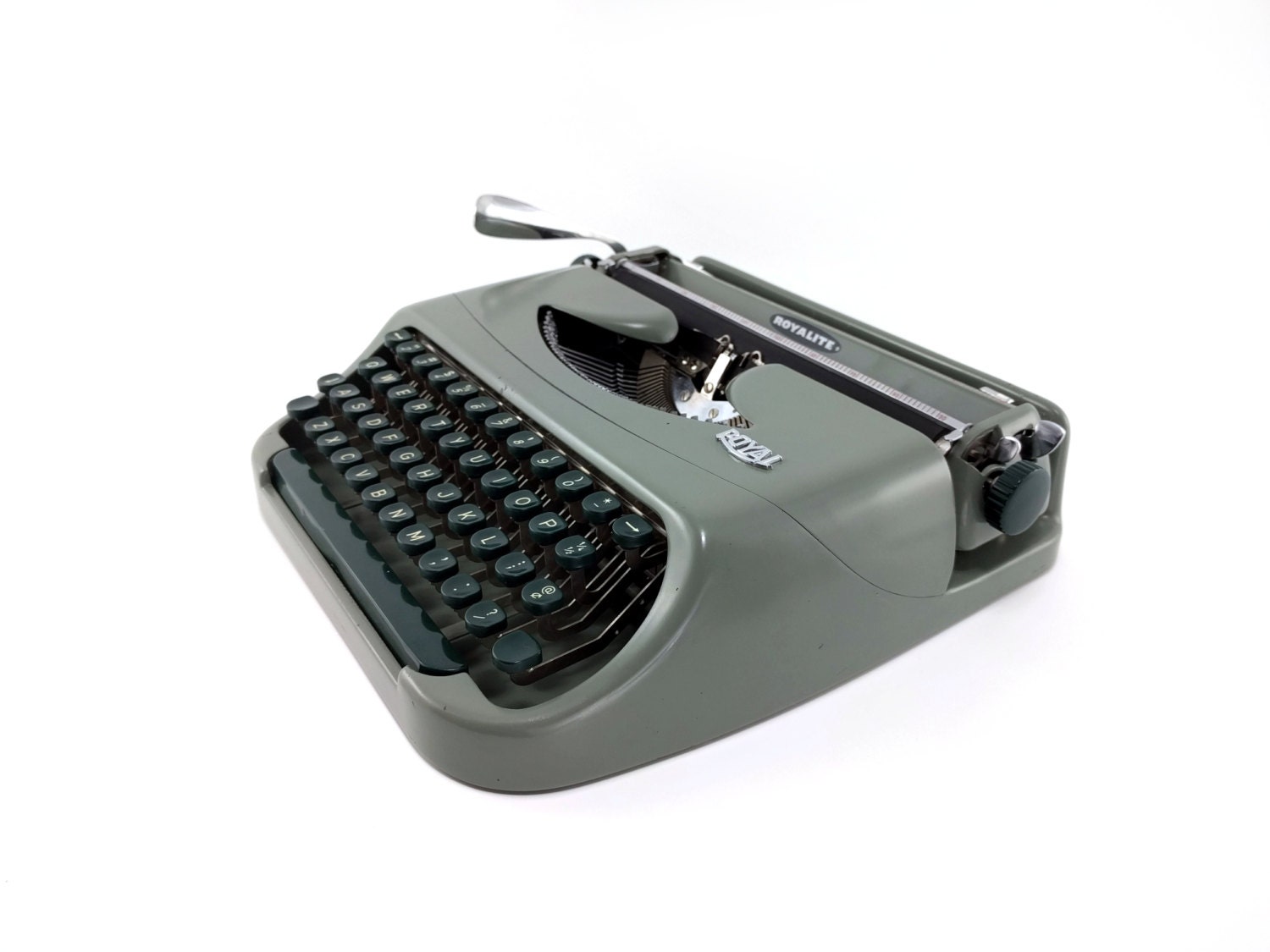 Royal Royalite 64 Vintage Typewriter Olive Green Typewriter