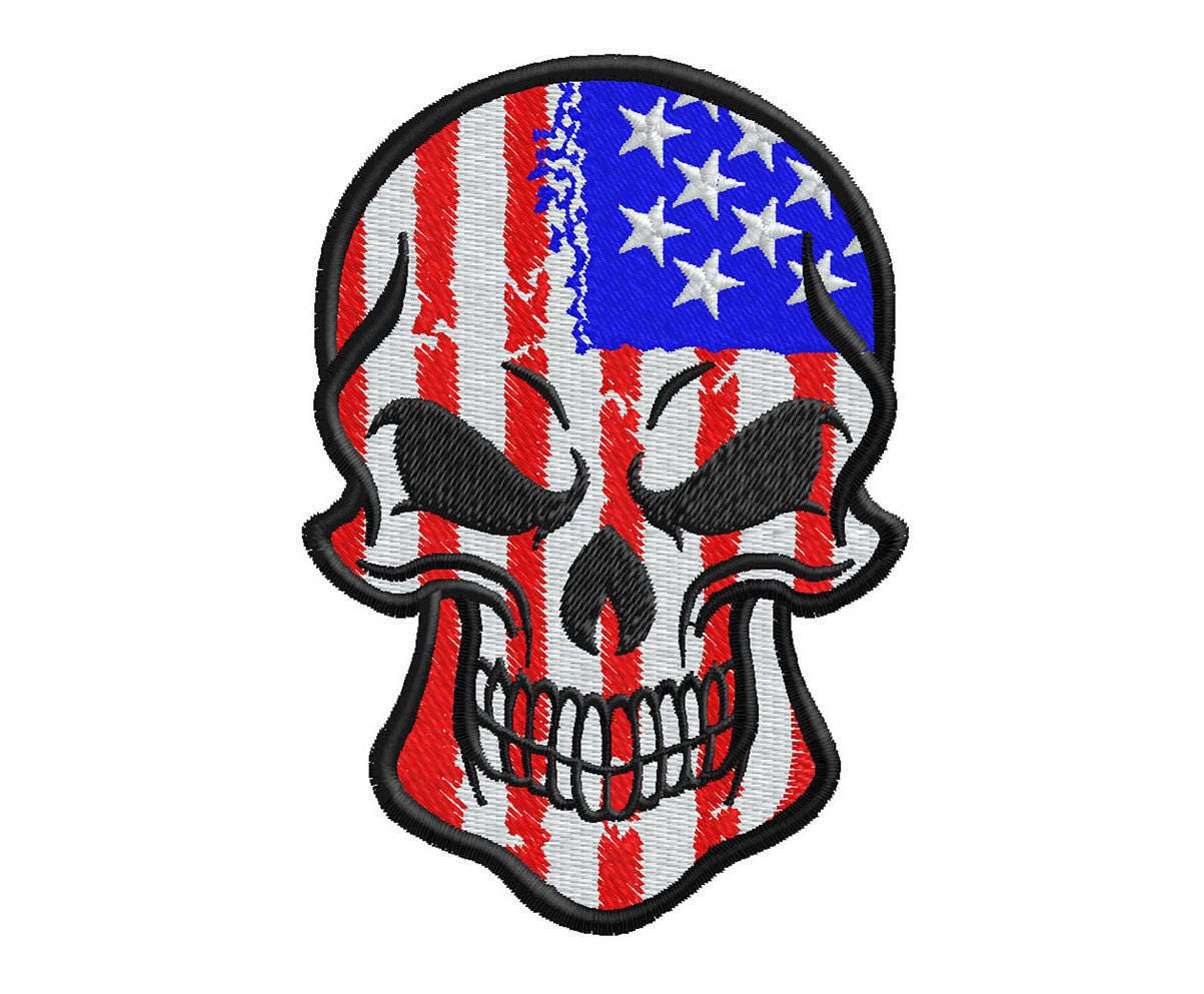 American Flag Skull