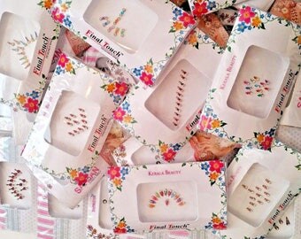 US Seller- BUY 5 Bindi Packs Get 5 FREE Bindi,Tika,Forehead Face Jewel,Tattoo,Gem,Sticker,BellyDance,Multi Color