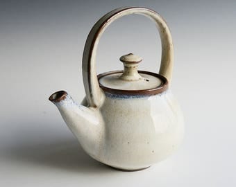 Handthrown teapot in black stoneware