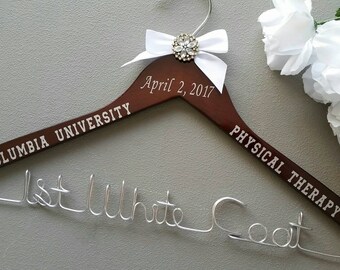 Personalized Doctor Hanger,New Graduate,1st White Coat Hanger,Doctor 1st White Coat Ceremony, Gift for Doctors