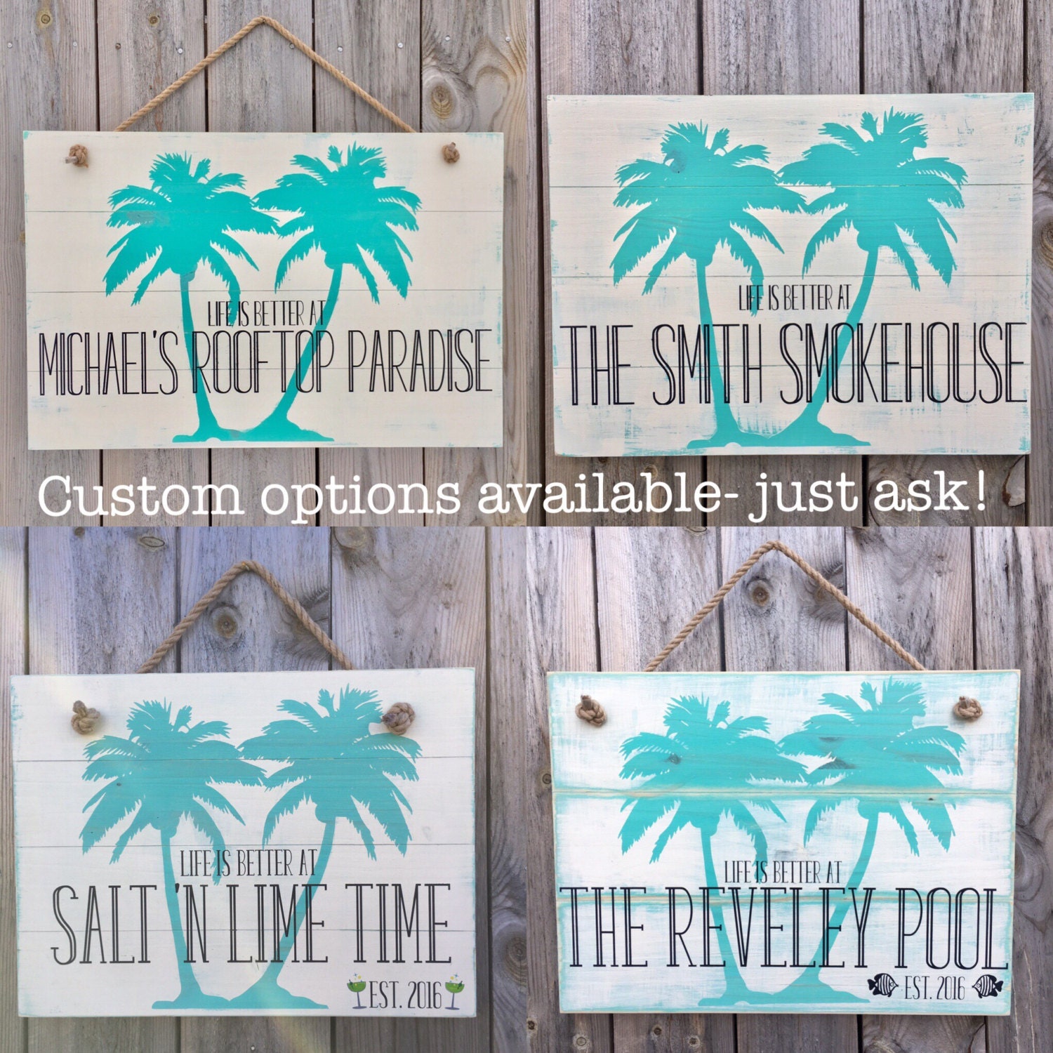 Pool Sign Wood Pool Sign Custom Sign Life is Better by studio10b