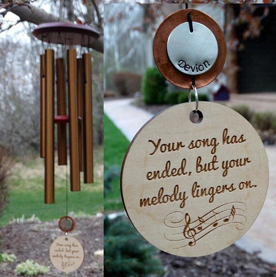 Memorial Wind Chime Music Gift Custom Copper After Memorial Wind Chime Music Gift Custom Copper After Of Child Loss Mom Dad Or Loved One In Memory Baby