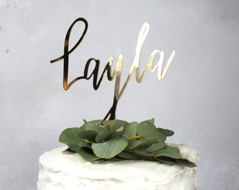 name cake topper - birthday cake topper - 1st birthday cake topper - 30th Cake topper - personalised cake topper - christening cake topper