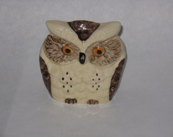 Vintage ceramic owl napkin holder Japan
