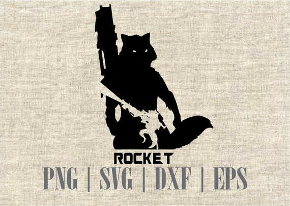 Download Rocket Raccoon Guardians of the Galaxy Silhouette SVG Cutting