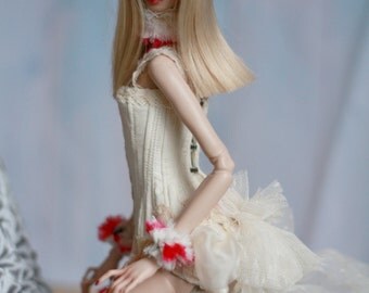 Lingerie set with corset for fashion dolls (Popovy, Lutsenko dolls PU, Raccoon dool, Lillycat)