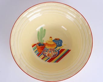 Mt Clemens Serving Bowl w/Mexican Decal