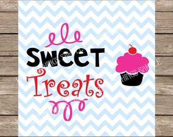 Cupcake svg Sweet Treats SVG Birthday svg Sweet Sixteen svg Sweet 16 svg Party svg file cutting file silhouette cameo cricut cut file DXF