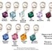 Swarovski Birthstone Charms - Custom Made to Order - 6mm Bicone Crystals - Silver or Gold - 2 Versions - 12 pcs Per Set