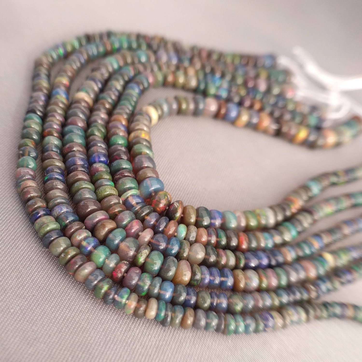 Opal Beads AAA Ethiopian Black Opal Beads 2-5mm by UngarImpex