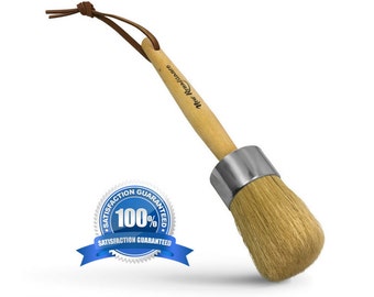 Chalk Paint Wax Brush | Painting or Waxing | Annie Sloan Dark & Clear Soft Wax | Furniture, Stencils, Home Decor, Wood | Natural Bristles