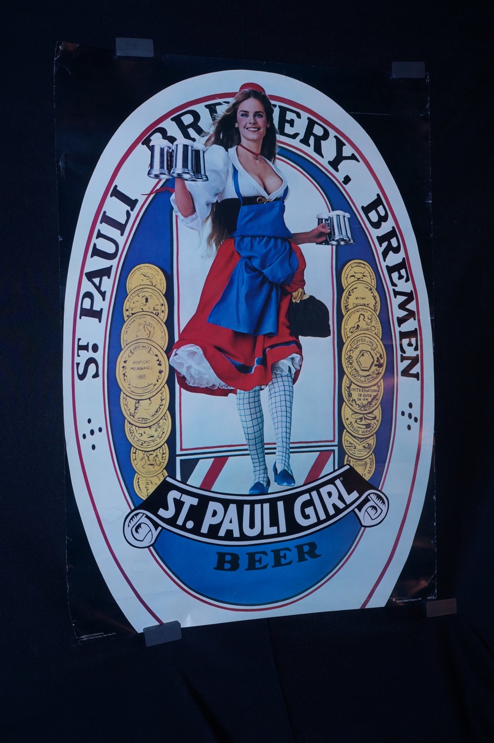 1980 St Pauli Girl Poster Brunette Hard To Find Think She May Be The Original St Pauli Girl