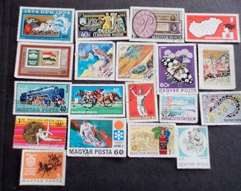 Vintage Postage Stamps from Hungary, '70s Maguar Postage Stamps, Philately Collectibles, Maguar philately