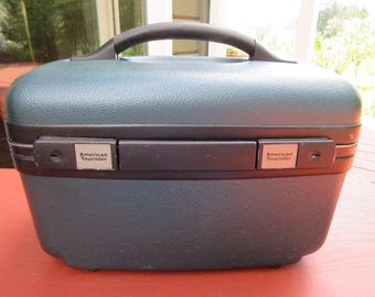 Vintage American Tourister Train Make-up Case Overnight Luggage