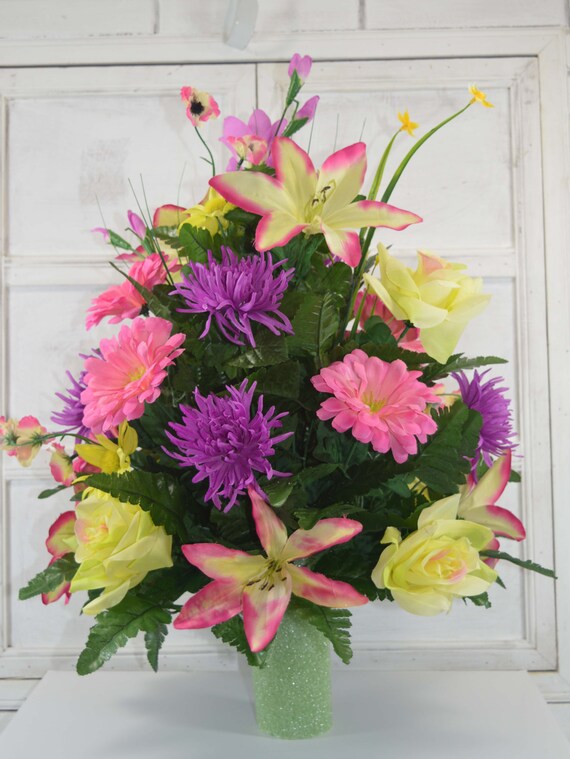 Spring Cemetery Arrangement Easter Cemetery Spring Cone