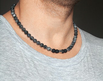 Mens gift Mens necklaces Libra necklace September birthstone Libra zodiac sign necklace Mens bead necklace Libra birthstone Zodiac gifts