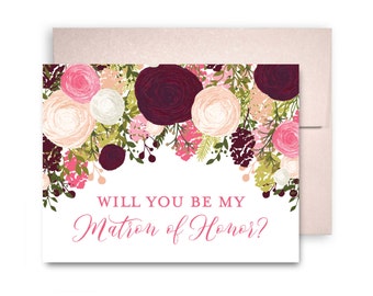 Will You Be My Bridesmaid Card, Bridesmaid Cards, Ask Bridesmaid, Bridesmaid Maid of Honor Gift, Matron of Honor, Flower Girl #CL113