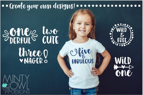 Download SVG Cut File Birthday Quotes Wild One I'm Two Cute