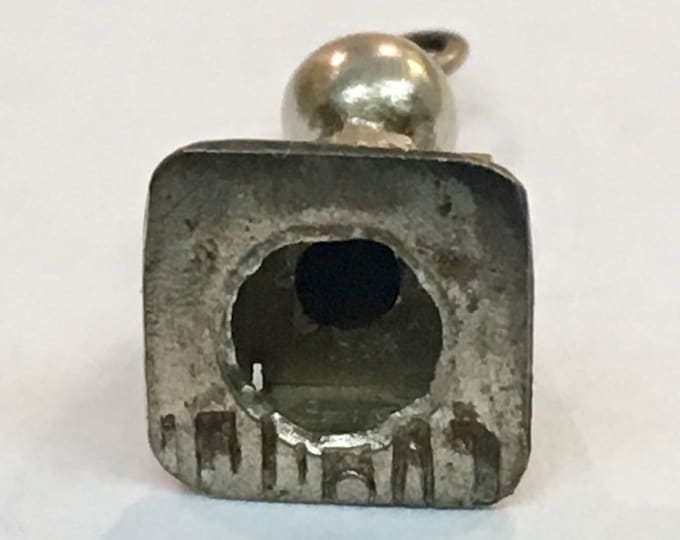 Storewide 25% Off SALE Vintage Silver Mayan Temple Style Keepsake Bracelet Charm Featuring Unique Geometric Design