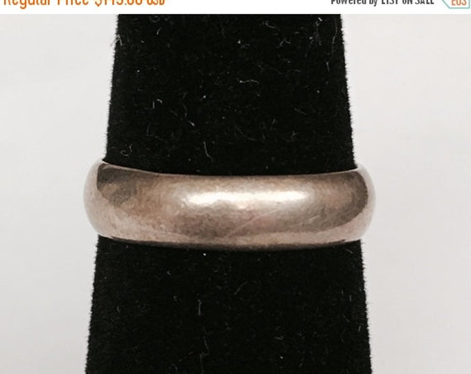 Storewide 25% Off SALE Gentlemen's Vintage Sterling Silver Bumble Bee Hallmarked Designer Wedding Band Ring Featuring Thick Style Finish