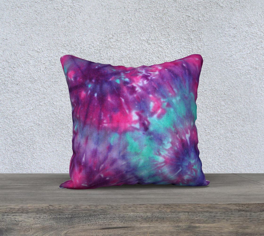 Outdoor Tie Dye Throw PillowPink Purple