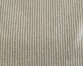 Beige Ticking - Upholstery Fabric by The Yard