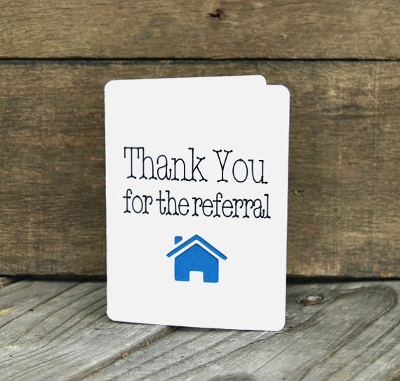Thank You for the Referral Card Set referral Realtor cards