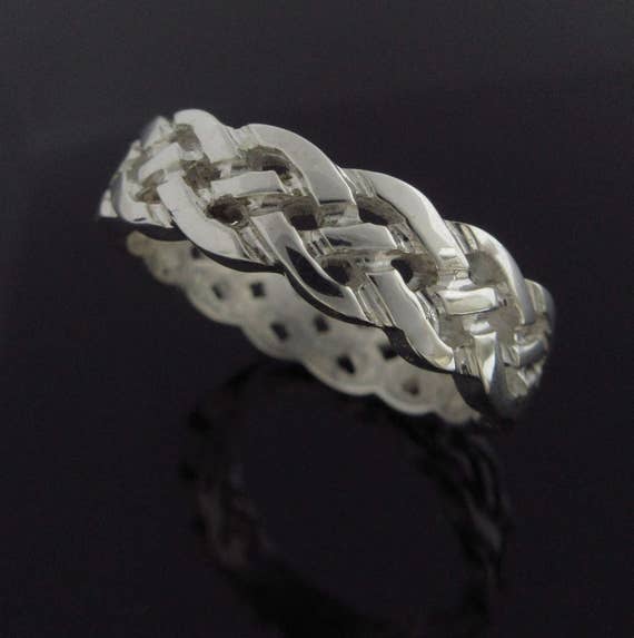 Extra heavy Celtic knot band - Silver Celtic knotwork ring | Celtic Wedding Ring - Handmade in Ireland | *Free worldwide shipping*