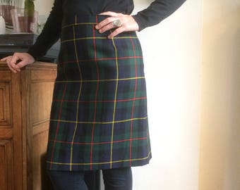 Tartan skirt| Vintage skirt |Gingham skirt | 70's skirt | windos skirt | Vintage windows skirt| vintage ruiten rok| Geruite rok | Size M |