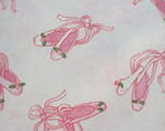 Northcott - Fabric - Ballerina - Light Pink background with Ballerina Shoes - Cotton - Sold by the yard