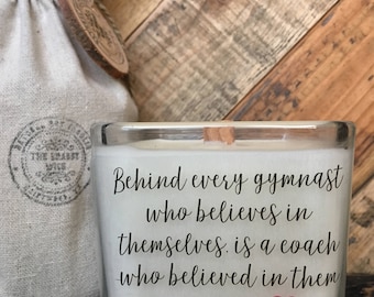 Gym Teacher Candle / Gymnast Coach Candle / Gymnastics Teacher Gift / Teacher Appreciation / Gifts For Teacher